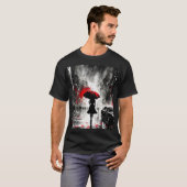 Fantasie Schattige Meisje Regen Paraplu T-shirt (Voorkant volledig)