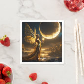 Fantasie Schattige Moon Space Lake Servet (Insitu)