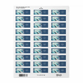 Fantasie Schattige pauwenijs winter Etiket (Full Sheet)