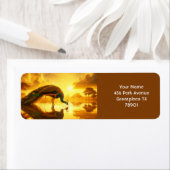 Fantasie Schattige Peacock Drink Water Etiket (Insitu)