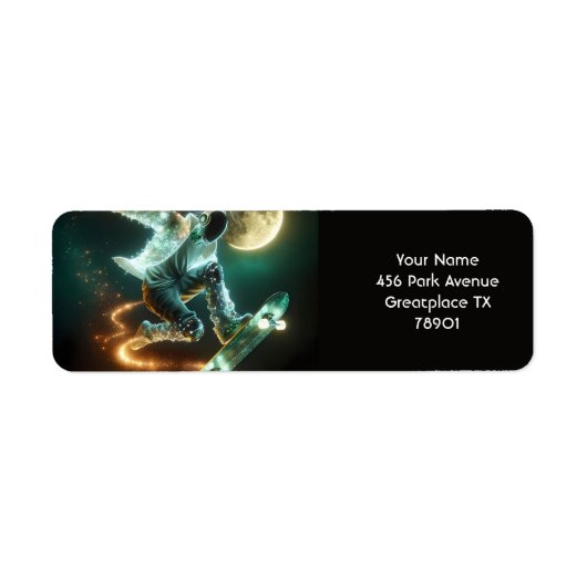 Fantasie Schattige Punk Space Skateboard Etiket (Voorkant)