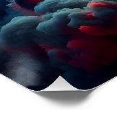 Fantasie Schattige Rood Blauw Draken Perfect Poster (Hoek)