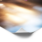 Fantasie Schattige Roos Regenreflectie Perfect Poster (Hoek)