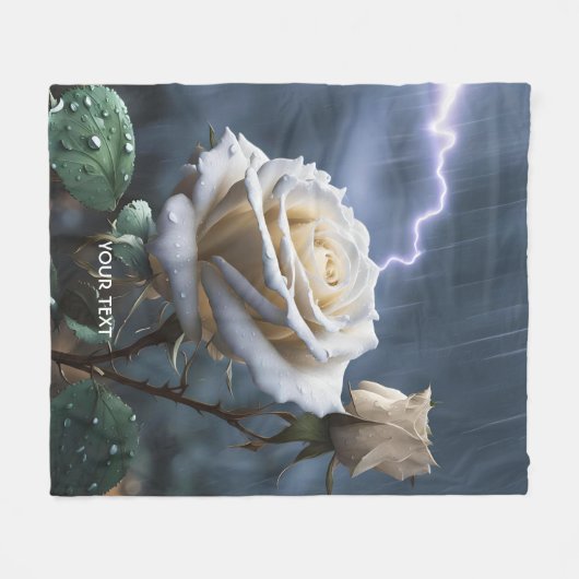 Fantasie Schattige Roos Regenverlichting Fleece Deken (Voorkant (Horizontaal))