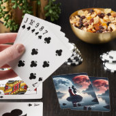 Fantasie Schattige Samurai Vrouw Moons Pokerkaarten (Insitu)