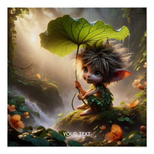 Fantasie Schattige Schattig Creature Rain Perfect Poster (Voorkant)