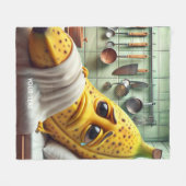 Fantasie Schattige Slecht Gevoel Banaan Fleece Deken (Voorkant (Horizontaal))