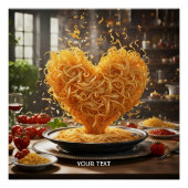 Fantasie Schattige Spaghetti Heart Bord Perfect Poster (Voorkant)