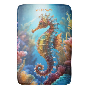Fantasie Schattige Transparant Crystal Seahorse Badmat