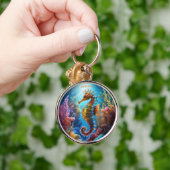 Fantasie Schattige Transparant Crystal Seahorse Sleutelhanger (Hand)