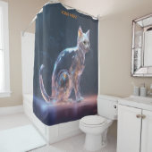 Fantasie Schattige Transparant Ghost Cat Douchegordijn (In situ)