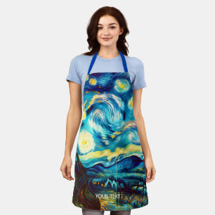 Fantasie Schattige Van Gogh geïnspireerd Schort