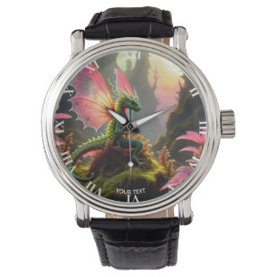 Fantasie Schattige Vivid Baby Filigree Dragon Horloge