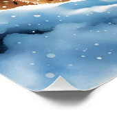 Fantasie Schattige Vivid Baby Lynx Snow Perfect Poster (Hoek)