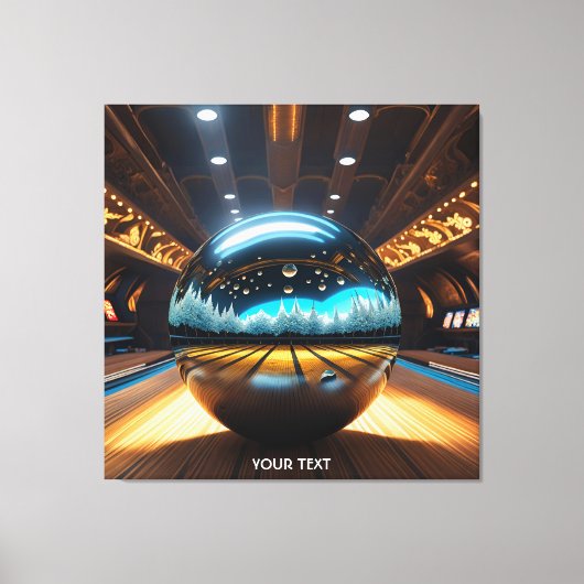Fantasie Schattige Vivid Bowling Glazen Bal Canvas Afdruk (Voorkant)