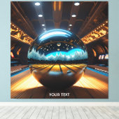 Fantasie Schattige Vivid Bowling Glazen Bal Canvas Afdruk (Insitu (Houten vloer))
