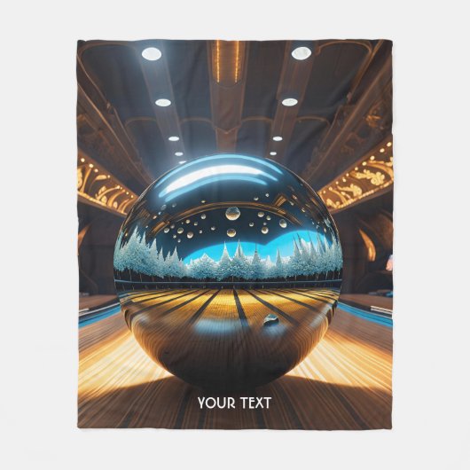 Fantasie Schattige Vivid Bowling Glazen Bal Fleece Deken (Voorkant)