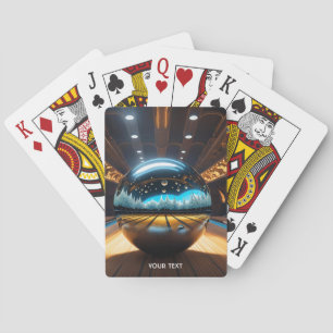 Fantasie Schattige Vivid Bowling Glazen Bal Pokerkaarten