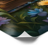 Fantasie Schattige Vivid Butterfly Book Forest Perfect Poster (Hoek)