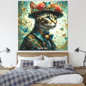 Fantasie Schattige Vivid Cat  Pet Canvas Afdruk (Insitu (Slaapkamer))