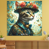Fantasie Schattige Vivid Cat  Pet Canvas Afdruk (Insitu (Woonkamer))
