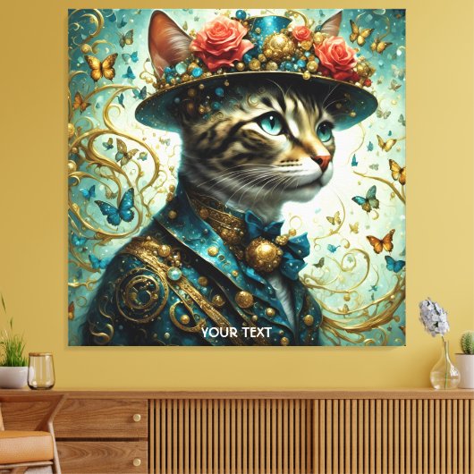 Fantasie Schattige Vivid Cat  Pet Canvas Afdruk (Insitu (Woonkamer))