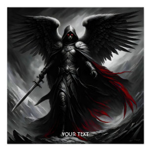 Fantasie Schattige Vivid Dark Scary Angel Perfect Poster