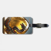 Fantasie Schattige Vivid Dragon Glass Egg Bagagelabel (Achterkant horizontaal)