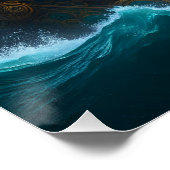 Fantasie Schattige Vivid Eye Ocean Storm Perfect Poster (Hoek)