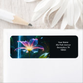 Fantasie Schattige Vivid Flower Waterfall Forest Etiket (Insitu)