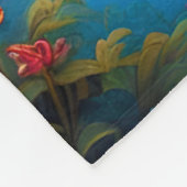 Fantasie Schattige Vivid Glass Flowers Train Fleece Deken (Hoek)