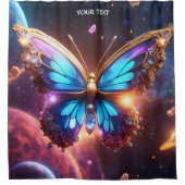 Fantasie Schattige Vivid Glass Vibrant Butterfly Douchegordijn (Voorkant)