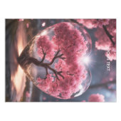 Fantasie Schattige Vivid Heart Sakura Glass Tafelkleed (Voorkant (Horizontaal))