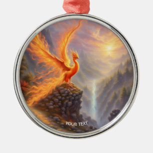 Fantasie Schattige Vivid Lake Phoenix Fire Metalen Ornament