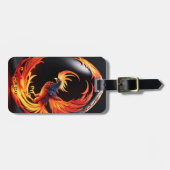 Fantasie Schattige Vivid Phoenix Black Egg Bagagelabel (Voorkant horizontaal)