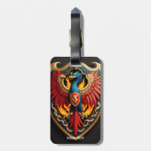 Fantasie Schattige Vivid Phoenix Fire Shield Bagagelabel (Achterkant verticaal)