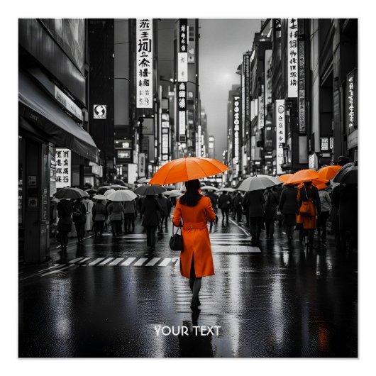 Fantasie Schattige Vivid Sinaasappels jas Tokyo Perfect Poster (Voorkant)