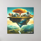 Fantasie Schattige Vivid Surreal Sphere Landscape Canvas Afdruk (Voorkant)