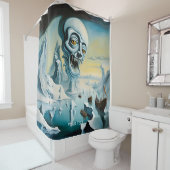 Fantasie Schattige Vivid Surrealisme Ice Zee Douchegordijn (In situ)