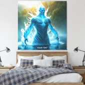 Fantasie Schattige Vivid Water Elemental Lake Canvas Afdruk (Insitu (Slaapkamer))