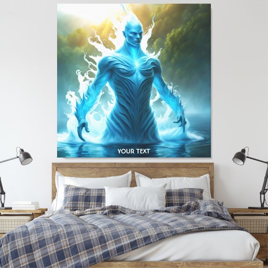 Fantasie Schattige Vivid Water Elemental Lake Canvas Afdruk (Insitu (Slaapkamer))