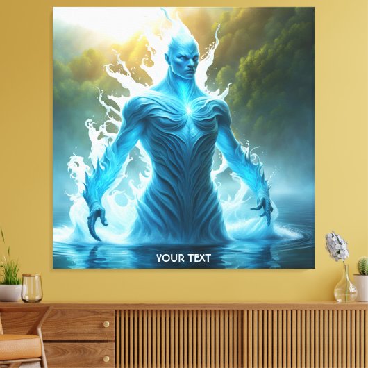 Fantasie Schattige Vivid Water Elemental Lake Canvas Afdruk (Insitu (Woonkamer))