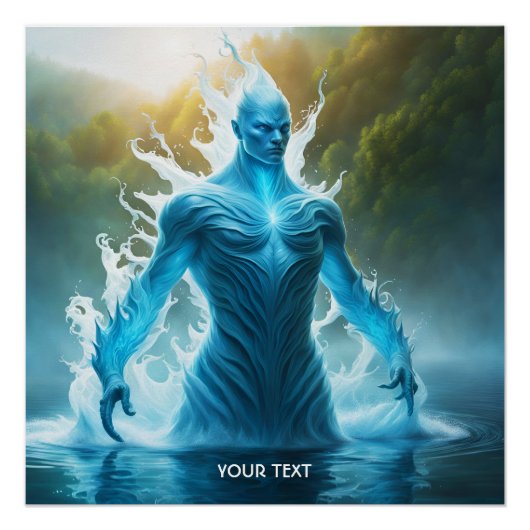 Fantasie Schattige Vivid Water Elemental Lake Perfect Poster (Voorkant)