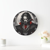 Fantasie Schattige Vivid Zwart Wit Gothic Grote Klok (Huis)