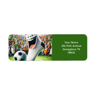 Fantasie Schattige Voetballen sok Etiket