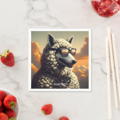 Fantasie Schattige Wolf gekleed schaap Servet (Insitu)