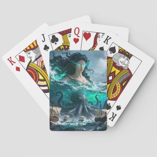 Fantasie Schattige Zee Ancient Creature Pokerkaarten (Achterkant)