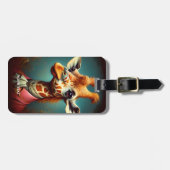 Fantasie Schattigee Art Deco Giraffe Bagagelabel (Voorkant horizontaal)