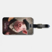 Fantasie Schattigee artiest schilder varken Bagagelabel (Achterkant horizontaal)