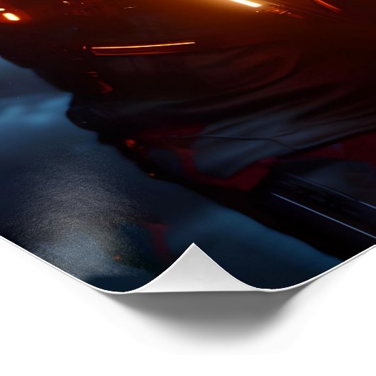 Fantasie Schattigee astronaut landschapsbrand Perfect Poster (Hoek)